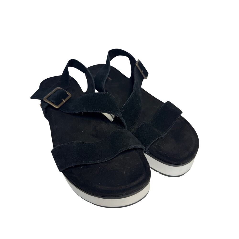 Koolaburra by UGG Serah Sz 9.5 Women's Suede Strappy Sandals Black 1118584